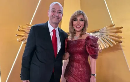 لميس الحديدي وعمرو أديب -الصورة من صفحة لميس الحديدي على فيس بوك