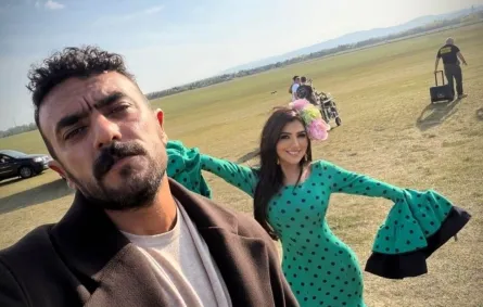 كواليس شمشون ودليلة الصورة من صفحة أحمد العوضي على إنستغرام