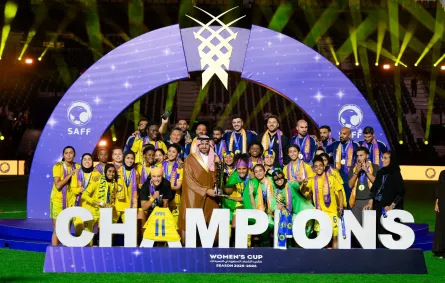 سيدات النصر يكتبن التاريخ بلقب كأس الاتحاد السعودي موسم 2025-2026 - (مصدر الصورة: حساب وزارة الرياضة على منصة إكس)
