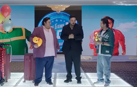 مصطفى غريب مع هشام ماجد وشيكو في الحلقة الأخيرة