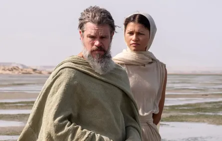Matt Damon is Odysseus and Zendaya is Athena in 'The Odyssey.' Melinda Sue Gordon/Universal Pictures