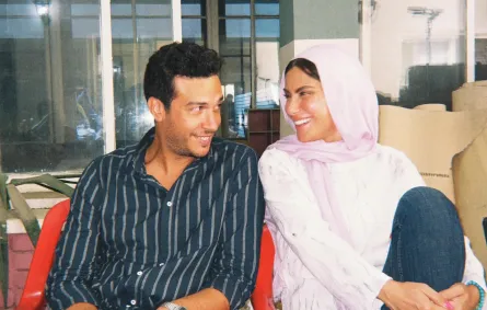 صبا مبارك وأحمد عبد الوهاب في كواليس مسلسل ورد على فل وياسمين -الصورة من حساب أحمد عبد الوهاب على إنستغرام