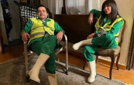 محمد هنيدي ومنى زكي من فيلم الجواهرجي- الصورة من صفحة هنيدي على فيسبوك