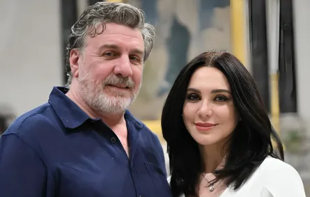 الفنانة سلاف فواخرجي برفقة زوجها الفنان وائل رمضان- الصورة من حسابها الخاص بإنستغرام