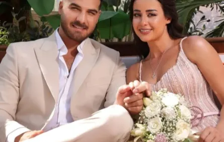 حسن خليل وروعة السعدي في حفل الخطوبة - الصورة من حسابها على إنستغرام