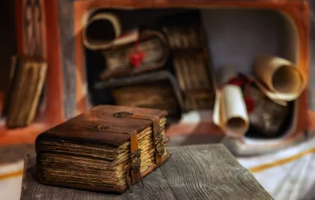 مجموعة من الكتب والمخطوطات القديمة