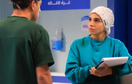 سلمى أبو ضيف على الملصق الدعائي لمسلسل بنج كلي- الصورة من حساب منصة شاهد على إنستغرام