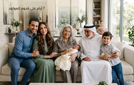 صورة عائلية مع المولود