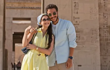 نور النبوي وياسمينا العبد في كواليس ولا كان عالبال- الصورة من حسابه على إنستغرام