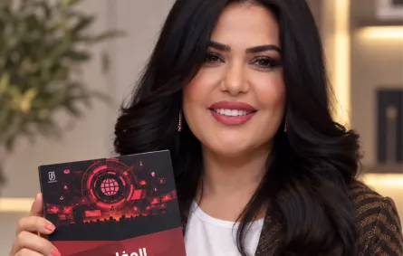 الإعلامية وسيدة الأعمال خديجة الوعل مع كتابها «المفاهيم الإعلامية في صناعة الفعاليات» 