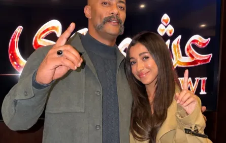 جيسكا حسام الدين ومحمد رمضان في كواليس عشماوي- الصورة من صفحتها على إنستغرام
