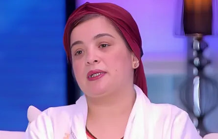 داليا إبراهيم- الصورة من شاشة عرض آخر برنامج ظهرت فيه