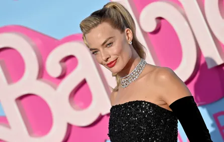 مارغوت روبي Margot Robbie في العرض الاول لفيلم باربي في California عام 2023(مصدر الصورة: Axelle/Bauer-Griffin/FilmMagic)