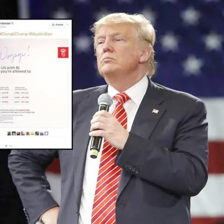 كيف سخرت "الملكية الأردنية" من قرار "ترامب"؟