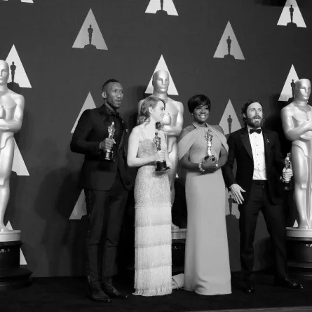 أجمل لحظات أوسكار 2017 .. بالأبيض والأسود