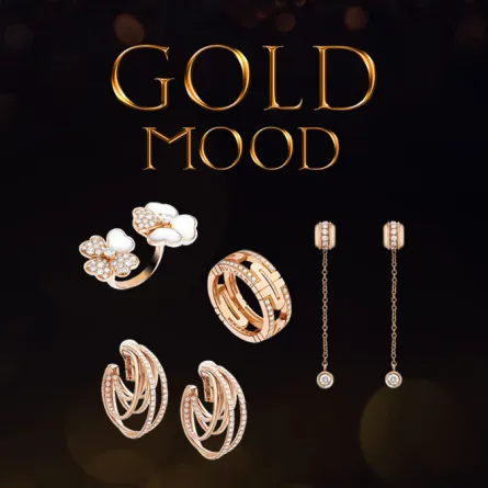 مجوهرات الذهب الوردي والماس الفخمة