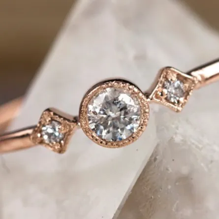 أجمل خواتم الذهب الوردي الجذابة