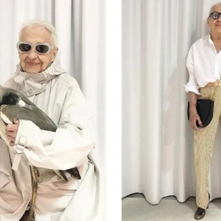 بالصور.. تسعينية تتحول إلى أشهر عارضة أزياء