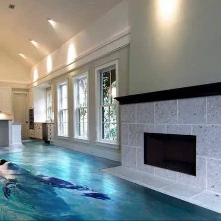 الأرضيّات الملوّنة في "ديكورات" الشقق الـ"مودرن"