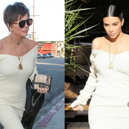 والدة كيم كارداشيان تنسخ إطلالاتها كما هي!