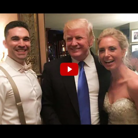 بالفيديو: عروس تتفاجأ بـ "ترامب" في زفافها