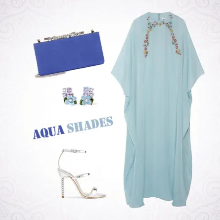 اطلالة رمضانية بتدرجات الأزرق المنعشة