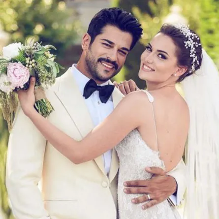 بوراك أوزجيفيت وفهرية أفجين وأجمل الصور والفيديوهات من زفافهما