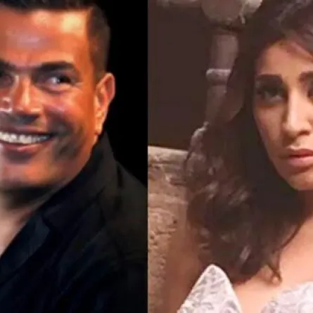 تفاصيل رحلة عمرو دياب السرية إلى اسبانيا مع دينا الشربيني