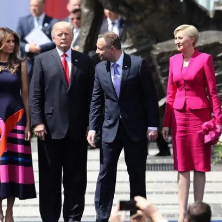 بالفيديو.. زوجة الرئيس البولندي تُحرج دونالد ترامب