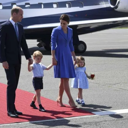 بالصور.. الأميران جورج وشارلوت نجما لقاء وليام وكيت مع أنجيلا ميركل