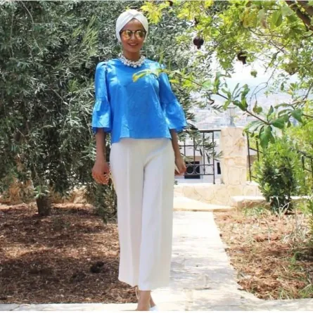 زينب حمود فاشينيستا محجبة بالسروال الفضفاض