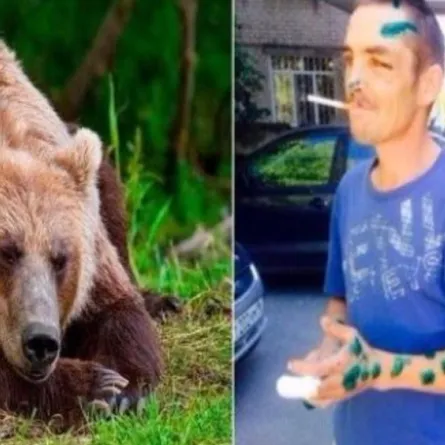روسي يتغلب على دب مفترس بيديه العاريتين