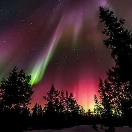 لقطات مذهلة: الشفق القطبي يزيّن السماء بهذه الألوان عقب الإنفجار الشمسي