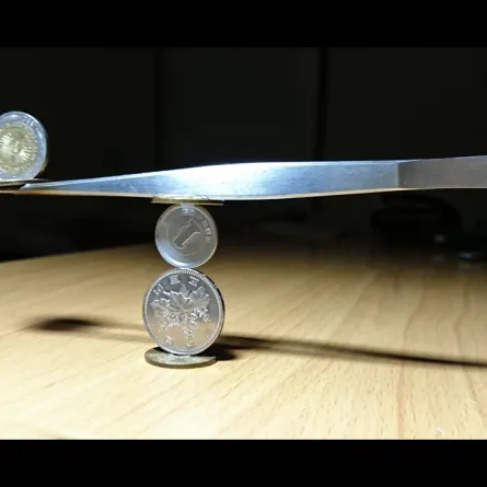 فنان ياباني يتقن «رص العملات» بشكل معقد ومبهر!