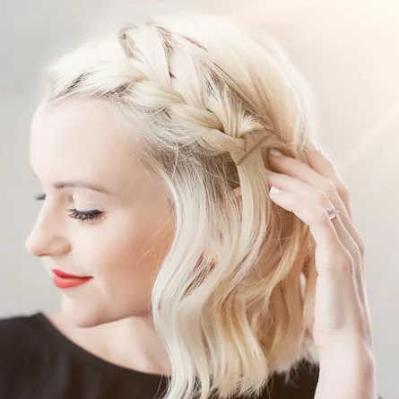 بالصور: تسريحات الشعر القصير مع الضفائر