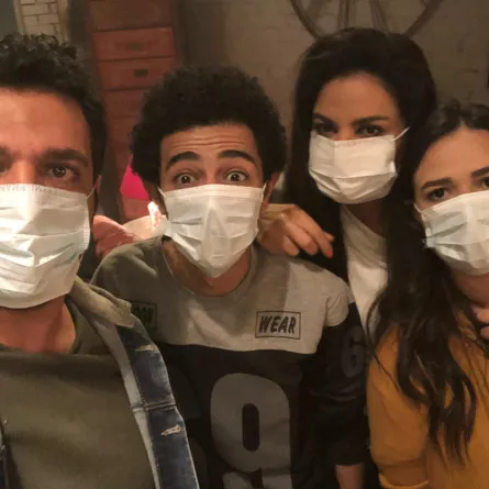 بالفيديو: العاصفة الترابية توقف تصوير مسلسل "عزمي واشجان" وهذه نصيحة أيمي سمير غانم