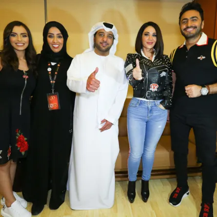 المخرجة نهلة الفهد تجمع النجوم في اليوبيل الذهبي لنادي الفجيرة