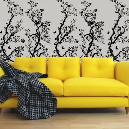 الأصفر في ديكورات المنزل