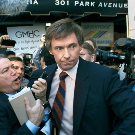 بالفيديو: فضيحة غرامية تطارد هيو جاكمان في فيلم  The Front Runner