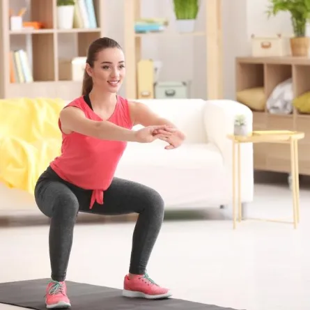 تمرين القرفصاء للتخلص من السيلوليت