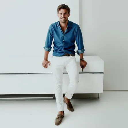 قمصان رجالية جينز على طريقة النجوم