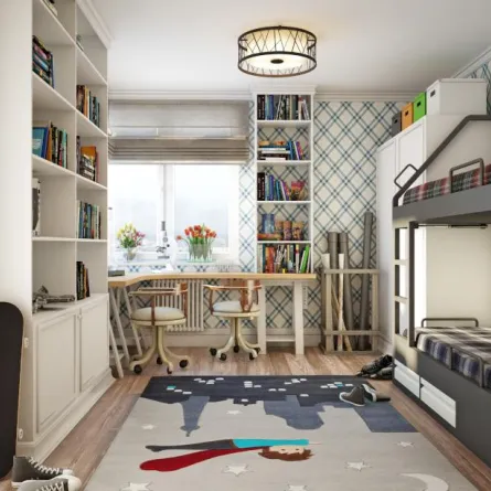 شروط في ديكورات غرف نوم الأطفال المتقاربين في العمر