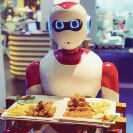 روبوت نادل يلبي الطلبات في مطعم بنيبال