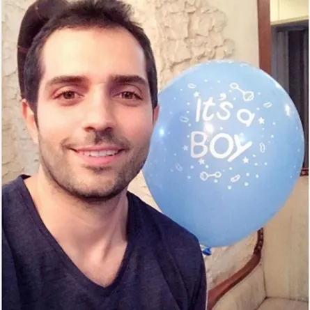 محمد باش يرزق بطفله الاول أيمن