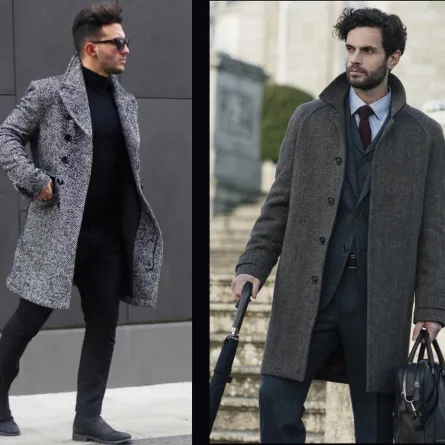 المعطف الرمادي.. سر أناقة الرجل في الشتاء 