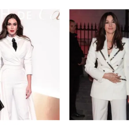 ياسمين صبري ومونيكا بيلوتشي تتنافسان بالأبيض في حفل كارتييه