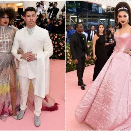 Met Gala 2019  : بريانكا شوبرا وديبيكا بادوكون تتألقان على السجادة الزهرية