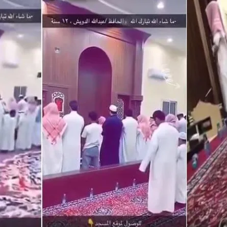 شاهد: طفل يؤم المصلين في بريدة