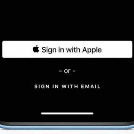 زر تسجيل الدخول الخاص بشركة آبل