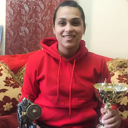 آية سويلم بطلة العالم في القوة البدنية